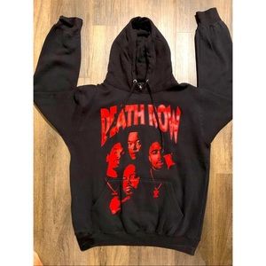 NWOT Death Row Records Hoodie, Black/Red XL
